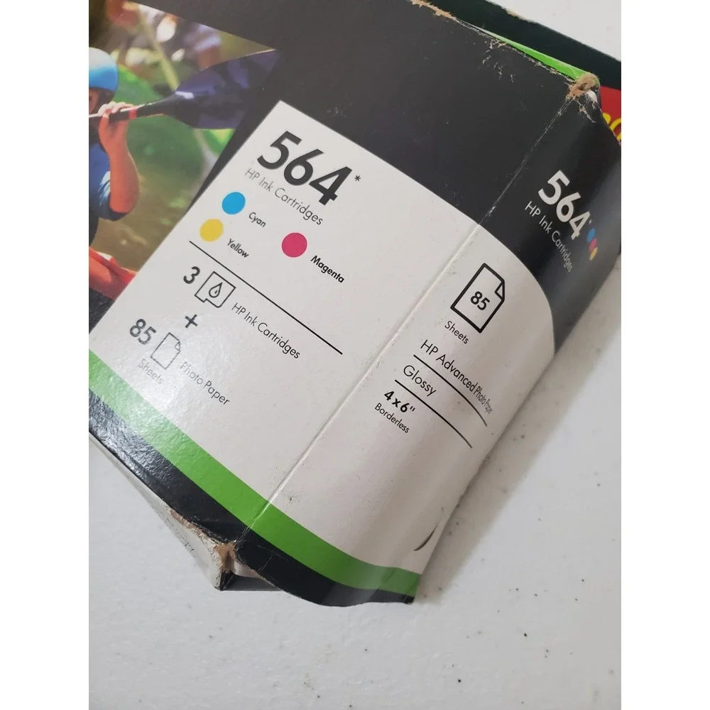 New HP 564 Photo Value Pack Ink Cyan Magenta Yellow Paper 85 Sh 4x6 Germany 2015